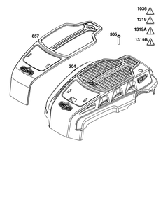 Blower Housing Group Diagram and Parts List for 125P05-0065-F1 100000 - 19Z999 Briggs and Stratton Engine